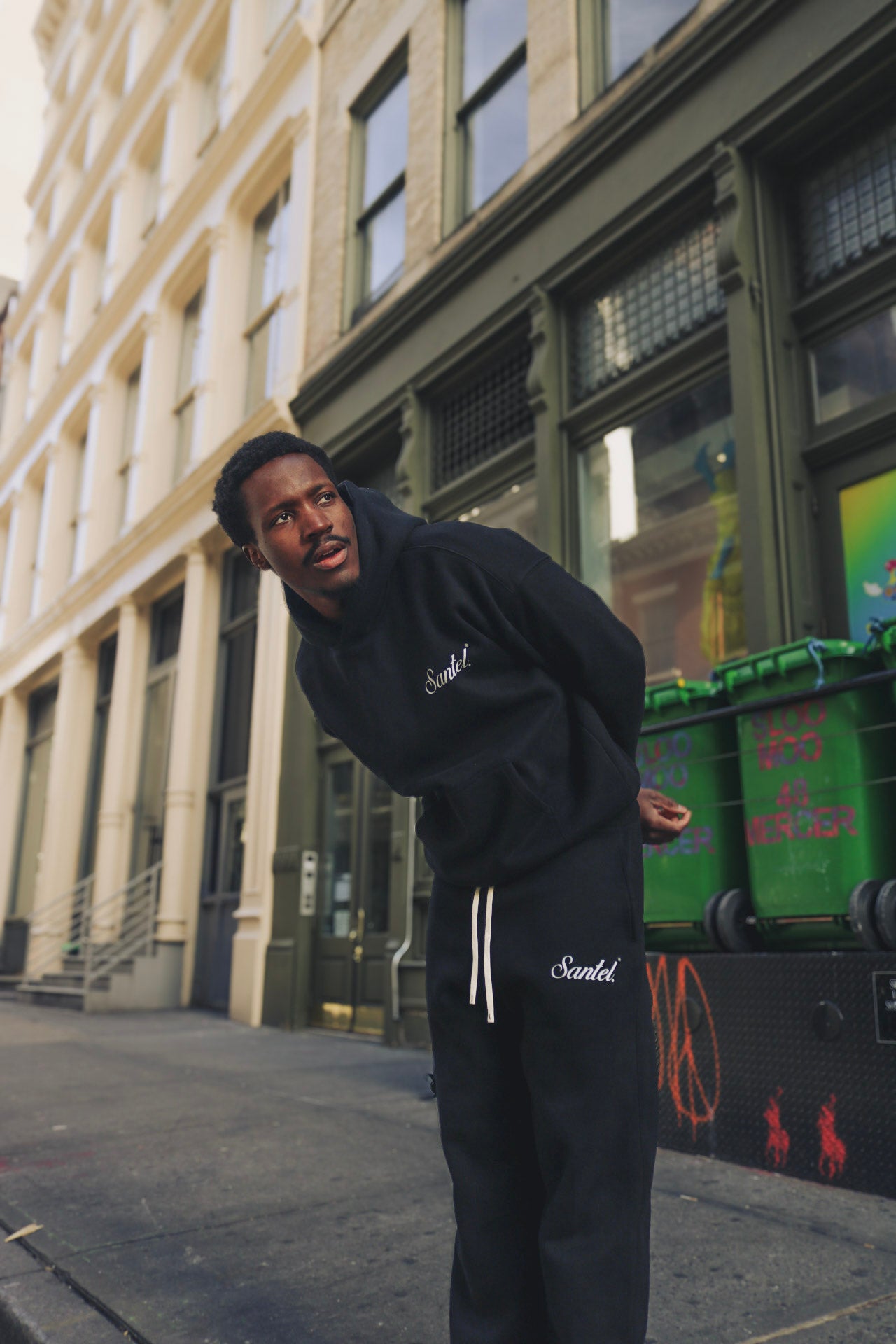 Black Staple Sweatpants